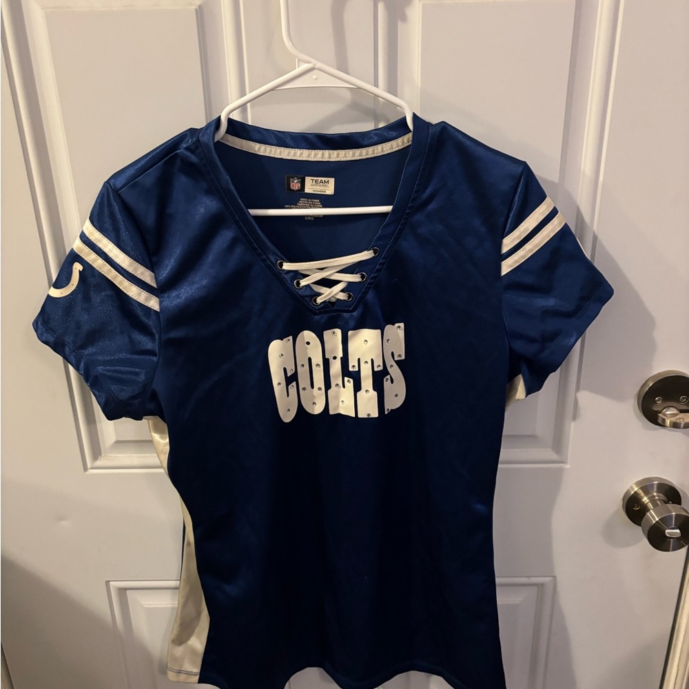 Team Apparel Blue Lace-Up Women's Top